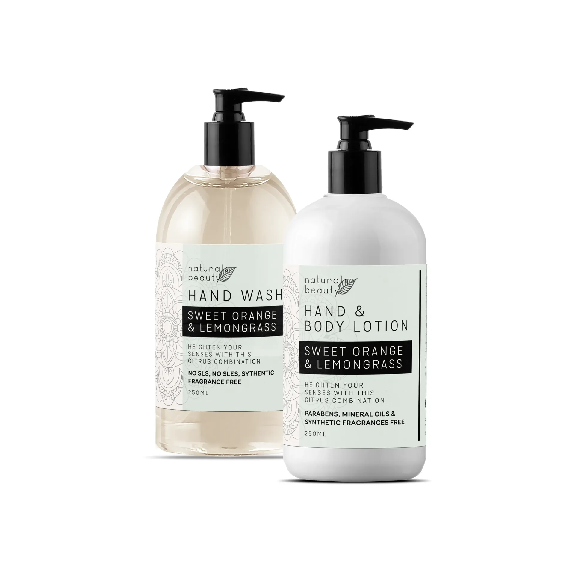 NATURALS BEAUTY - Hand Wash & Lotion Set